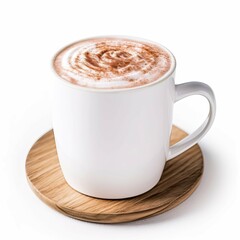 Obraz premium Aromatic Hot Chocolate: Indulge in a Cozy, Creamy Treat. Perfect for a relaxing moment, this warm beverage is a delicious sweet escape.
