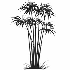 Elegant Bamboo Silhouette Art: Botanical Asian Decor & Trendy Plant Landscaping