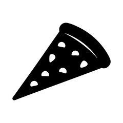 A Single Slice of Delicious Cheese Pizza Icon Illustration Graphic