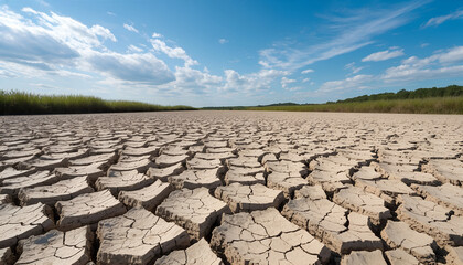Fototapeta premium Extreme Salinization and Soil Erosion in a Dry Landscape