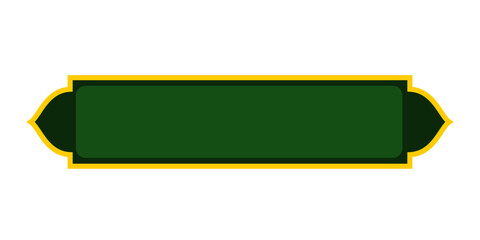 Classic Dark Green Label with Gold Frame