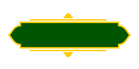 Classic Dark Green Label with Gold Frame