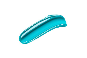 Blue liquid is on a white background, isolated