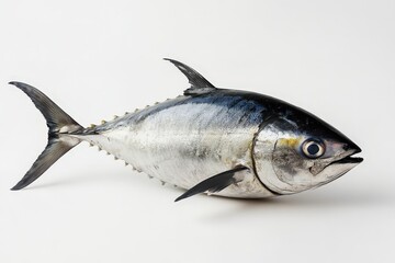 A Freshly Prepared Whole Fish Presented Against A White Backdrop