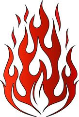 Tribal hotrod car flame graphics for hood, side and motorcycle. Can be used as decal, sticker or tattoo in vector format