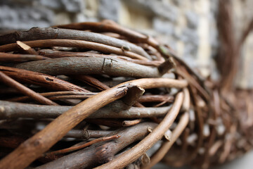 name: woven willow branch installation