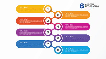Obraz premium Infographic 8 option for presentation