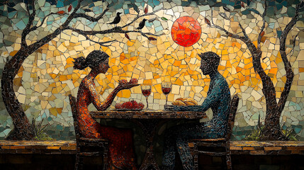  a picnic in the park on a warm, sunny day