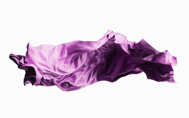 Fototapeta premium Flowing purple wave cloth background, 3d rendering.