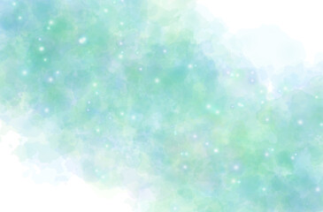 Magical pastel blue smoke effect glittering with stars with glowing particles vapor and brilliant stardust	