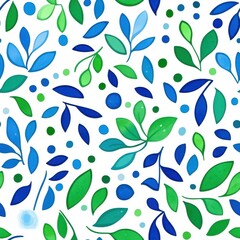 A chic, seamless texture design with vibrant splashes and soft leaves, ideal for all naturethemed projects.