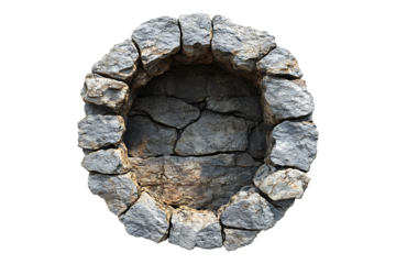 Down Hole Button isolated on transparent background
