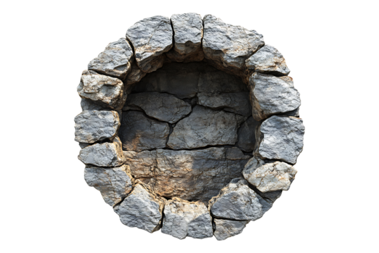 Down Hole Button isolated on transparent background
