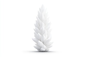Abstract white stylized plant