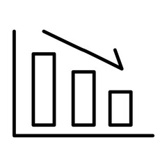 Loss  Vector Line Icon Design