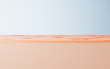 Skin background for skincare or cosmetic products, 3d rendering.