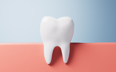 Oral hygiene and dental tooth health concept, 3d rendering.