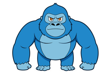 coloring pages for kids for brain development. Gorilla outline vector illustration and ready for print.