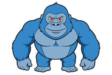 coloring pages for kids for brain development. Gorilla outline vector illustration and ready for print.