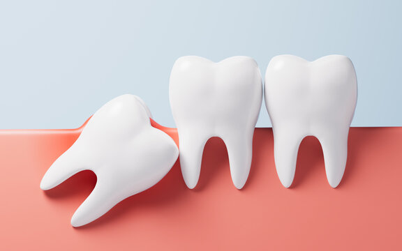 Oral hygiene and dental tooth health concept, 3d rendering.