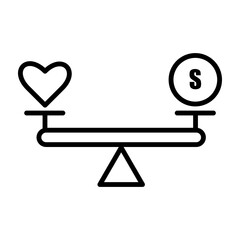 Balanced Lifestyle  Vector Line Icon Design