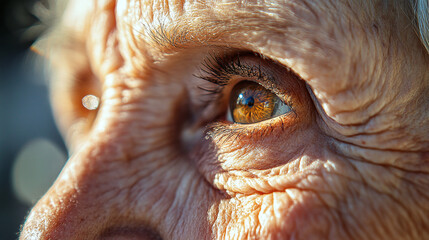 Close-up of a Mature Woman's Eyes