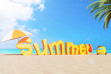 夏休みのレジャー。ＣＧ画像でＡＩ画像ではありません。　leisure in summer vacation.  This is a CG image, not an AI image.	