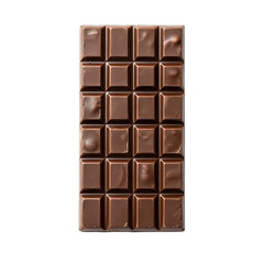 a rectangular chocolate bar featuring a grid of square segments designed for easy breaking and sharing the smooth surface suggests a rich creamy texture ideal for snacking or baking