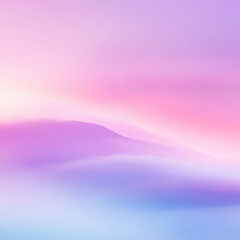 Pastel Mountain Sunrise Landscape