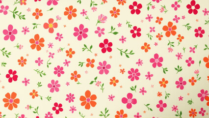 Fototapeta premium Cute summer flowers on isolated background