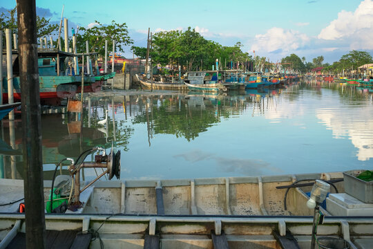 Parit Jawa in Muar, Johor, Malaysia. Fishing village.