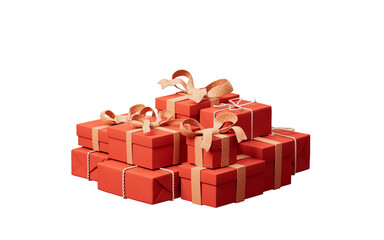 Stack of cartoon style gift boxes, 3d rendering.