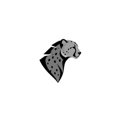 Black and white cheetah logo