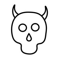 Evil  Vector Line Icon Design
