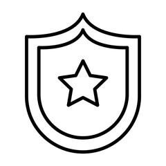 Police  Vector Line Icon Design