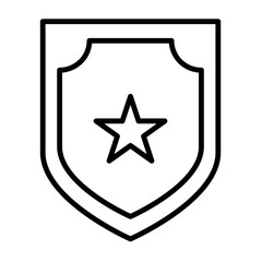 Sheild  Vector Line Icon Design