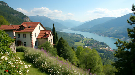 Refined European Spring Escapes: Explore Cultural Heritage, Scenic Landscapes & Curated Itineraries for an Elegant Renewal - Perfect Photo Stock Concept with Left Space