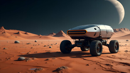 Innovative Rover Systems and Futuristic Interplanetary Mapping: Elite Stock Imagery for Planetary Exploration and Terrain Analysis