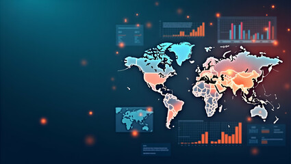 Naklejka premium Explore a comprehensive high-definition visual composition illustrating the trade war's impact on economic policies, featuring infographics on reforms, regulations, and fiscal strategies.