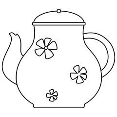 Hand drawn tea pot illustration