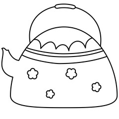 Hand drawn tea pot illustration