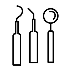 Excavator Vector Line Icon Design