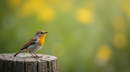 Fototapeta premium Capture engaging birdwatching in May, showcasing dynamic species interactions and sophisticated macro photography techniques that celebrate avian diversity and ecological wonder.