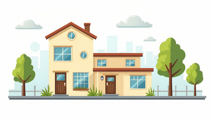 Flat Sustainable senior living concepts combine eco friendly designs and energy efficient practices to promote healthful environments and responsible aging for elders in  Simple flat cute vector illus