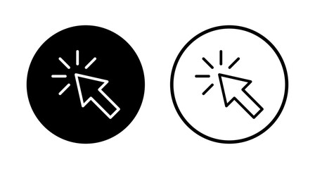 Click icon logo design. pointer arrow sign and symbol. cursor icon