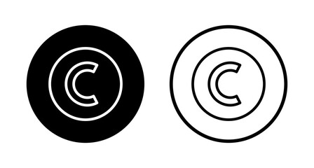 Copyright icon logo design. copyright sign and symbol