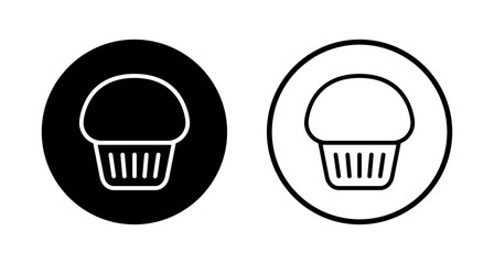 Cup cake icon logo design. Cup cake sign and symbol
