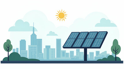 Naklejka premium Explore our flat modern photovoltaic cells installation, showcasing advanced solar panel arrays with smart technologies for optimal energy efficiency.