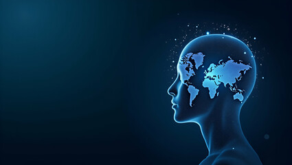 Fototapeta premium Explore AI-driven cross-border finance visuals that showcase intelligent financial networks, utilizing advanced machine learning to enhance secure international transactions.