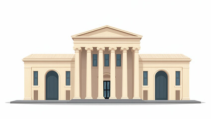 Flat Professional Photostock Image: A Cute Vector Illustration of American History with Iconic Architecture and Cultural Symbolism for Smart Business Use